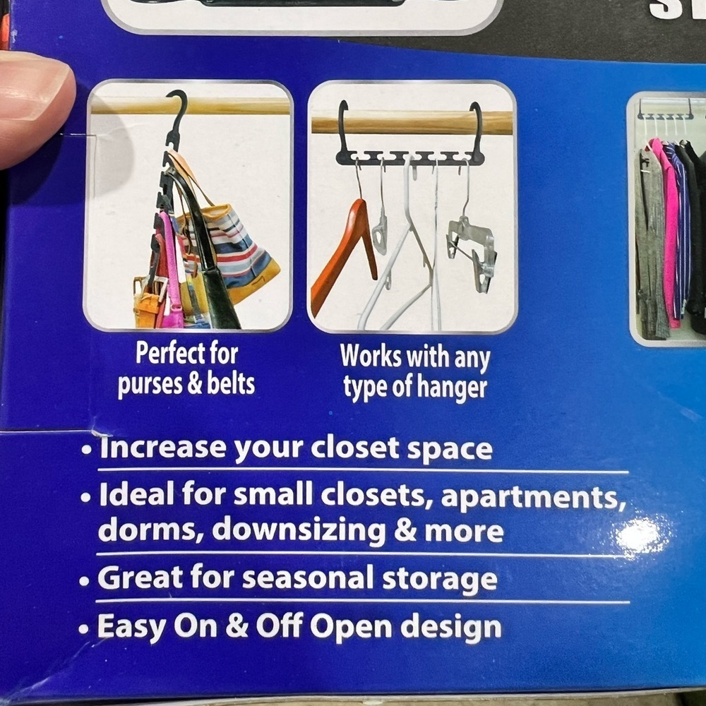 New NIB‎ wonderhanger wonder hanger 30 hangers clothes grey closet storage - Picture 4 of 5